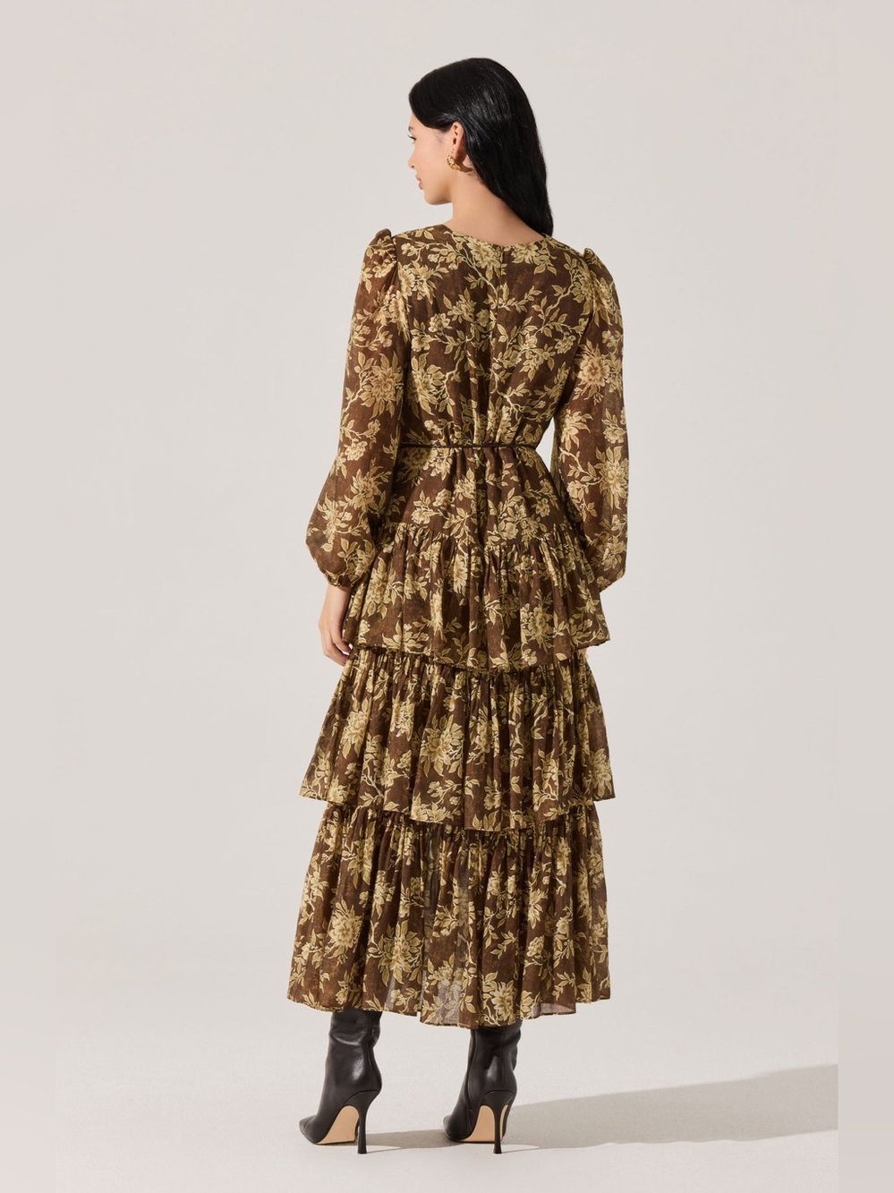 Astr Franchesca Tiered Ruffle Floral Maxi Dress - Picture 2 of 9